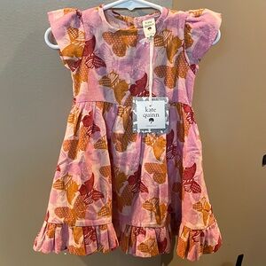 NWT Kate Quinn Butterfly Dress, size 12-18 months, 100% organic cotton